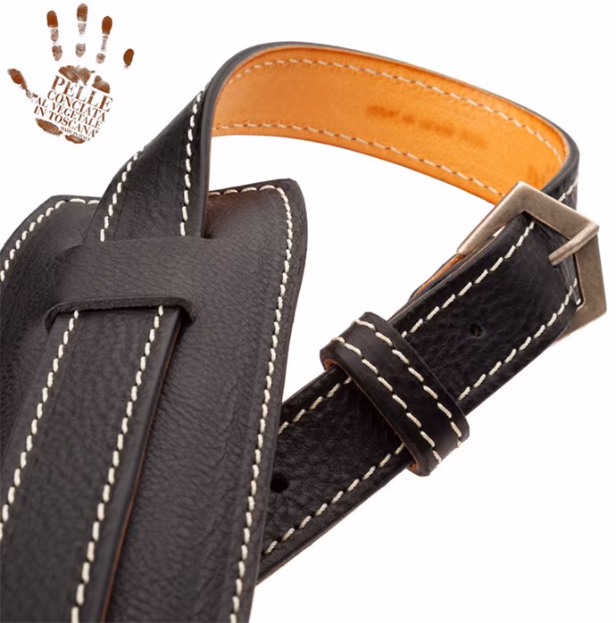 Magrabò Vintage VS Core Buckle Black Memory Foam Shoulder Pad - Gitarový popruh