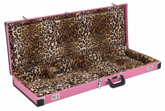 Fender Joe Strummer Pink Leopard Strat/Tele Case - Kufor na elektrickú gitaru