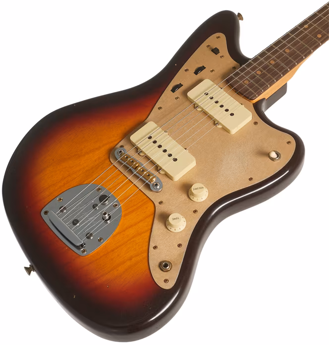 Fender Custom Shop 59 250K Jazzmaster Journeyman Relic RW Chocolate 3-Color Sunburst - Elektrická gitara