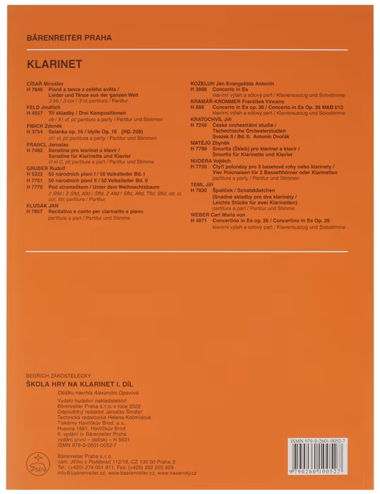 KN Škola hry na klarinet I - Škola hry na klarinet