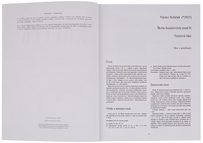 KN Škola houslových etud II (sešit 3, 4) - Václav Krůček - Škola hry na husliach