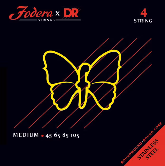 DR Strings Fodera Stainless Steel 4 Medium 45105 - Struny na basgitaru