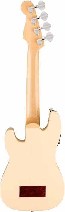 Fender Fullerton Precision Bass Uke, Walnut Fingerboard, Tortoiseshell Pickguard, Olympic White - Basové ukulele