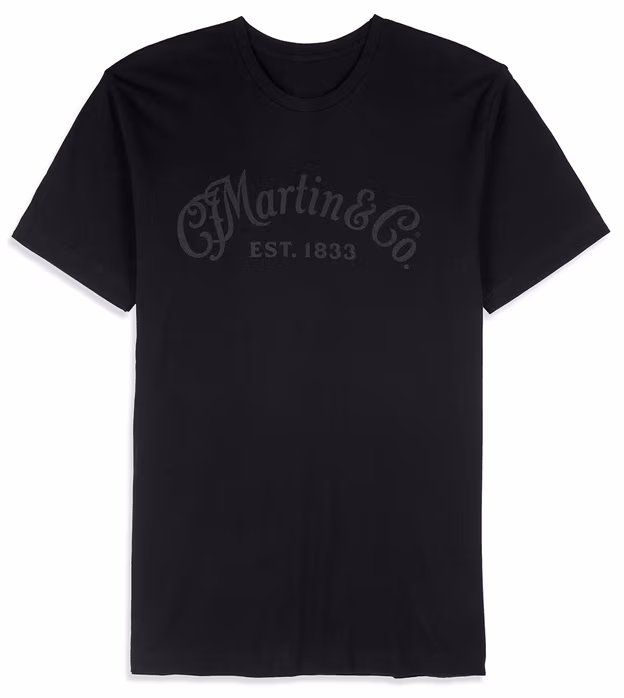 Martin Men's Tee Tone on Tone Black S - Tričko