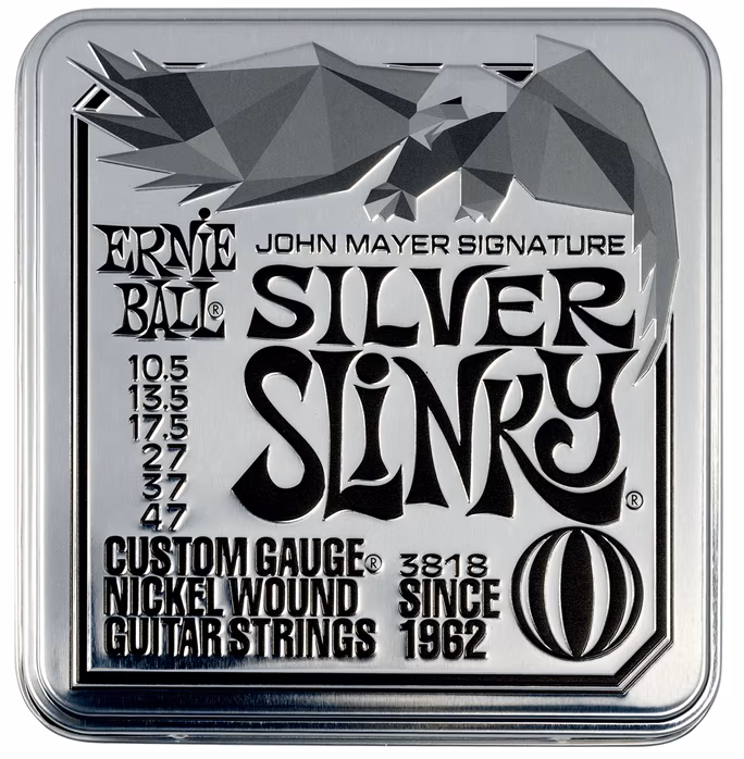 Ernie Ball John Mayer Silver Slinky 3-pack Tin - Struny na elektrickú gitaru