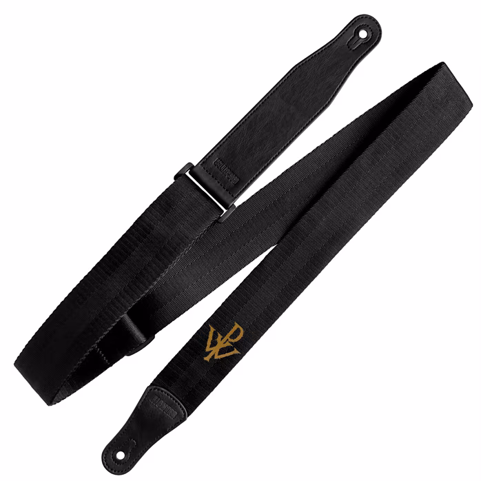 Richter Powerwolf Black Nylon/Vegan Leatherette - Gitarový popruh