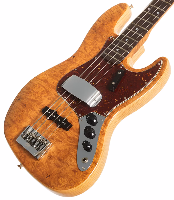 Fender Custom Shop Artisan Maple Burl Jazz Bass NOS - Elektrická basgitara