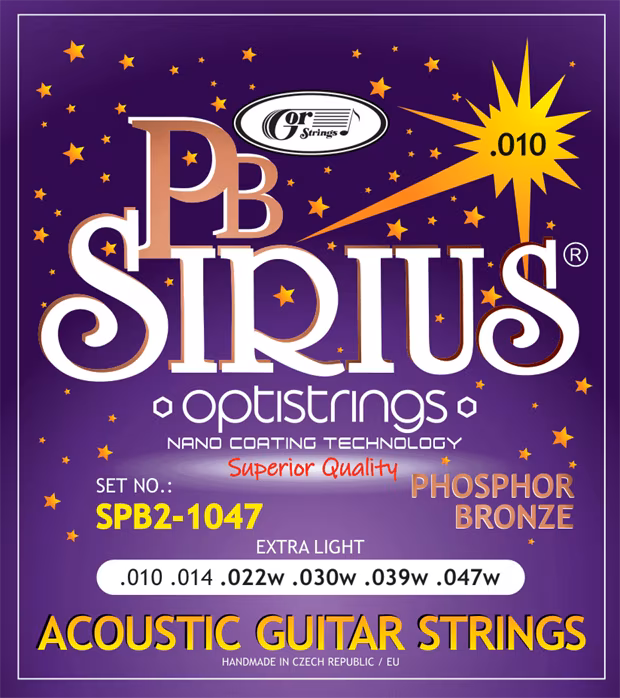 Gorstrings Sirius SPB2-1047 - Kovové struny na akustickú gitaru