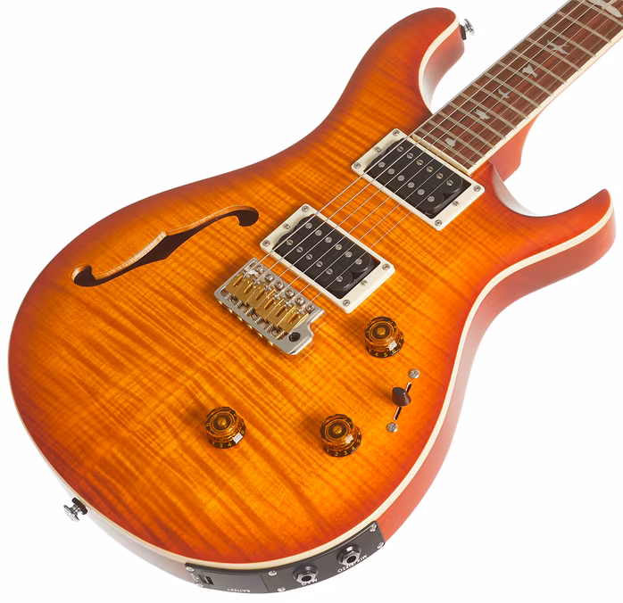 PRS SE Custom 24 Semi-Hollow Piezo Vintage Sunburst (použité) - Semiakustická gitara