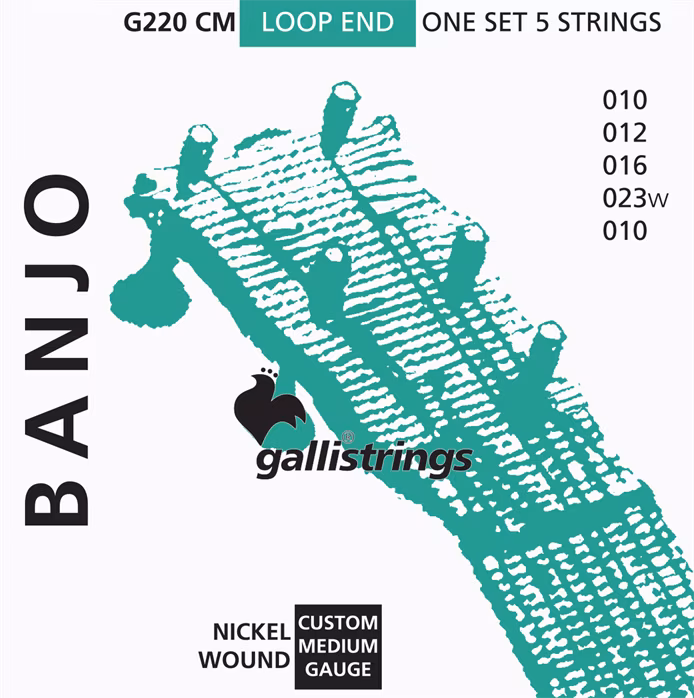Galli G220 CM Custom Medium - Struny na päťstrunové bendžo