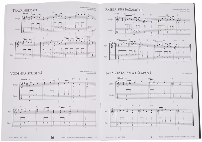 KN Písně a koledy pro pětistrunné banjo 2. díl - Škola hry na bendže