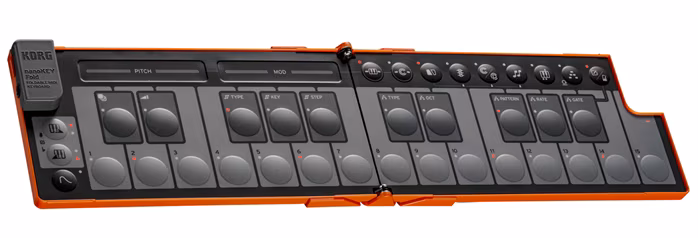 Korg nanoKEY Fold Lava Orange - USB/MIDI keyboard