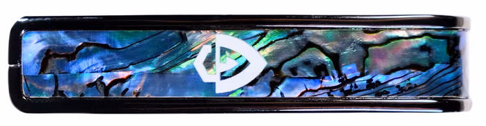 Thalia Guild Blue Abalone Shield Black Chrome - Kapodaster
