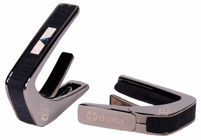 Thalia Guild Ebony V Block Black Chrome - Kapodaster