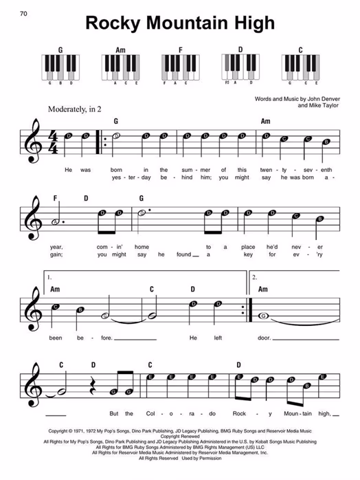 MS The 1970s - Super Easy Songbook - Noty pre klavír