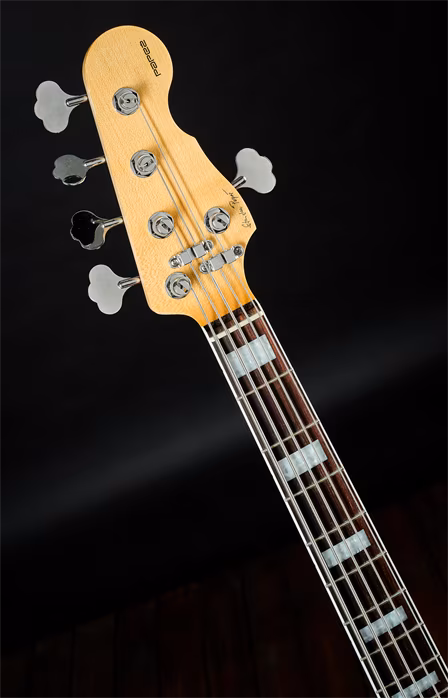 Papež Jazz Bass 5 Custom Trans Red - Elektrická basgitara