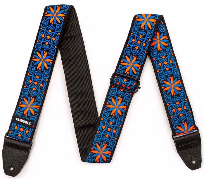 Dunlop Jimi Hendrix Blacklight Fillmore Blue Strap - Gitarový popruh