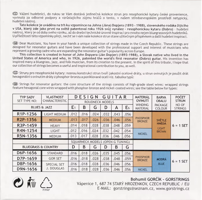 Gorstrings Resophonic R2P-1356w - Struny na rezonátor