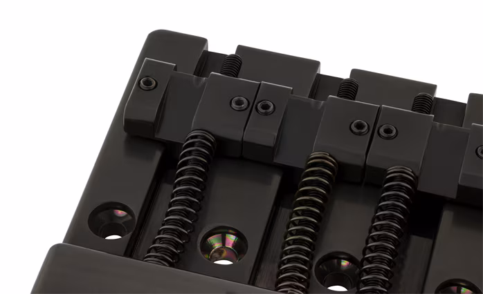 Fender HiMass Bass Bridge Brass Saddles Black - Kobylka