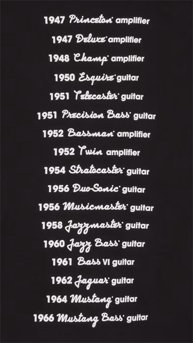 Fender Logo Date Back Hoodie Black S - Mikina