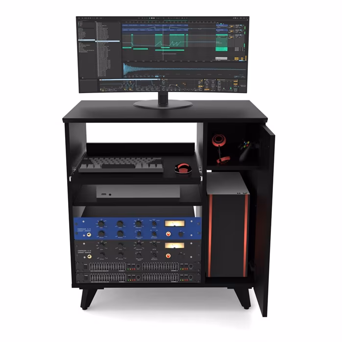 Glorious Modular Side Rack Black - Štúdiový nábytok