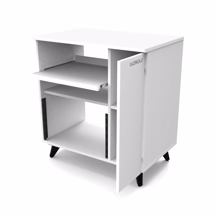 Glorious Modular Side Rack White - Štúdiový nábytok