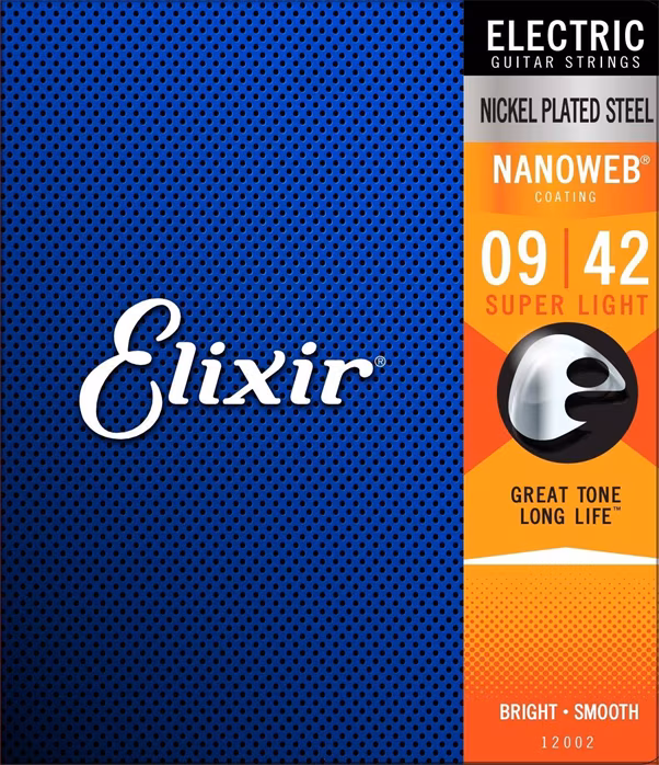 Elixir Nanoweb Super Light - Struny na elektrickú gitaru