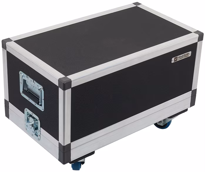 Razzor Cases FUSION Amplifier Case  627 x 260 x 348mm, with wheels - Amp Head Flight Case