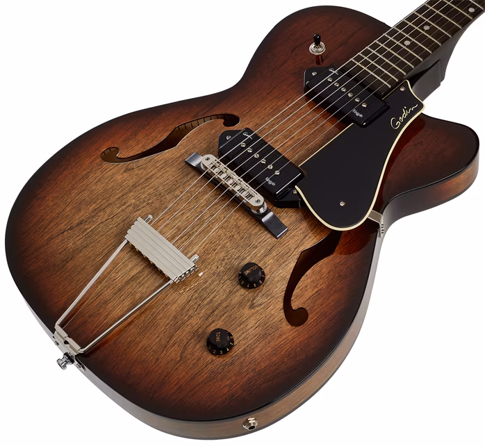 Godin LE 5th Avenue TL P90 Vintage Burst (použité) - Semiakustická gitara