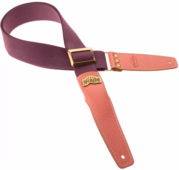 Magrabò Stripe SS Cotton Plum / Litchy 5 cm - Gitarový popruh