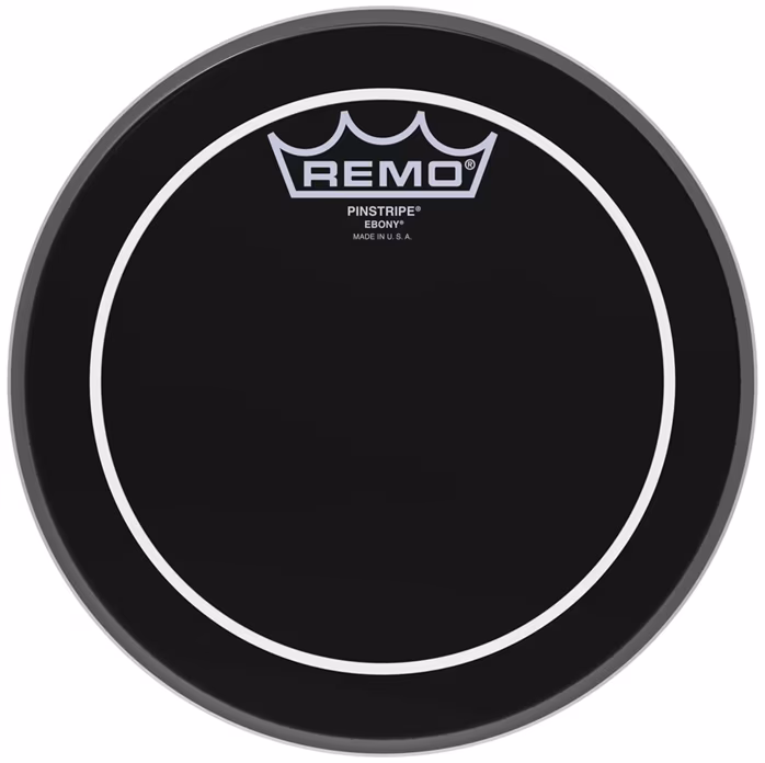 Remo 8" PinStripe Ebony - Blana na tomy