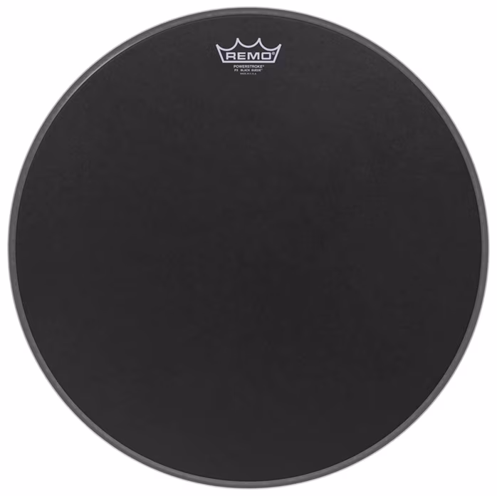 Remo 18" Powerstroke 3 Black Suede - Blana na basový bubon