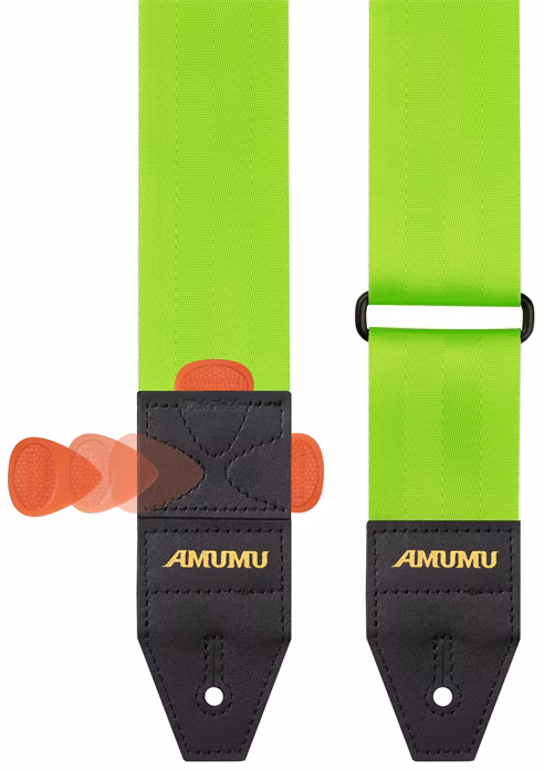 Amumu DURALINK Lime Green - Gitarový popruh