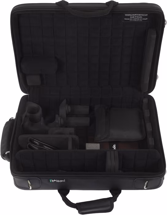 Marcus Bonna MB Case for 2 Clarinets A/Bb, Black Leather - Púzdro na dva klarinety