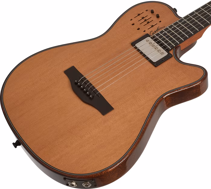 Godin A6 Ultra Deluxe - Elektroakustická hybridná gitara