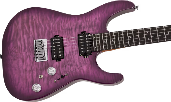 Charvel Pro-Mod Plus DK24 HH HT EB QM EBY Violet Radiance - Elektrická gitara