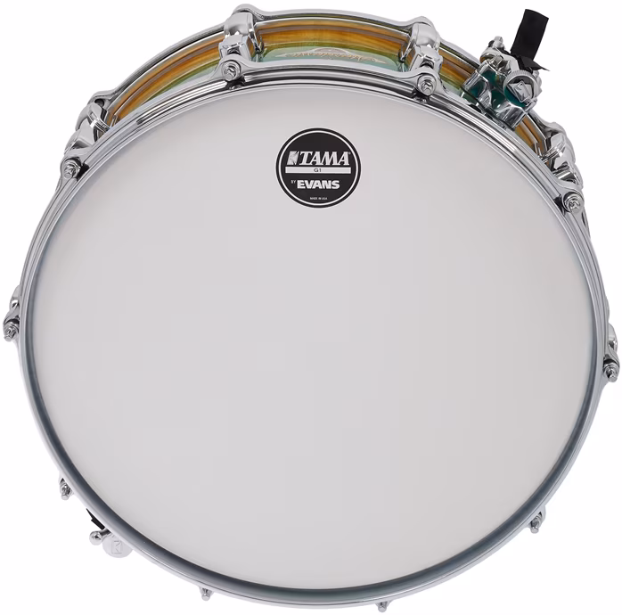 Tama Starclassic Maple Exotic Snare Drum 14" x 5,5" - Marine Shoreline Movingui Fade/Chrome HW - Snare bubienok