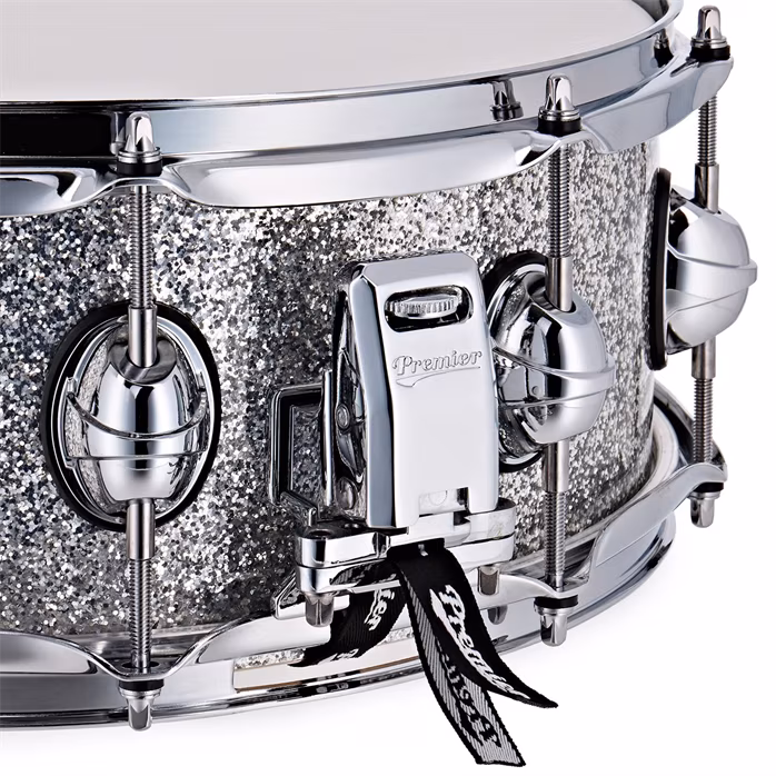 Premier Genista Maple 14" x 5,5" Snare Drum Silver Sparkle - Snare bubienok
