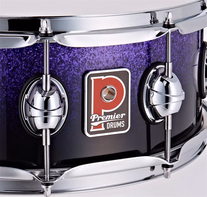 Premier Genista Maple 14" x 5,5" Snare Drum Purple Fade Sparkle - Snare bubienok