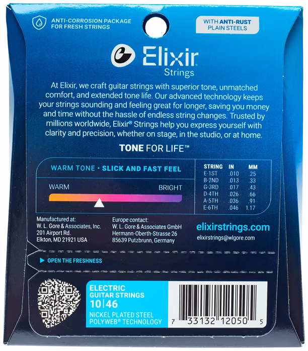 Elixir Polyweb Light - Struny na elektrickú gitaru
