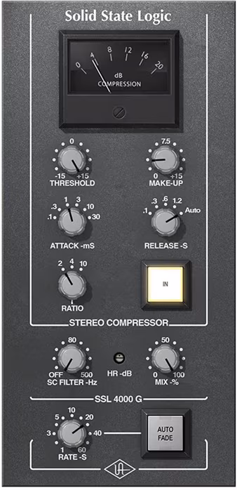 Universal Audio SSL 4000 G Bus Compressor - Softvér