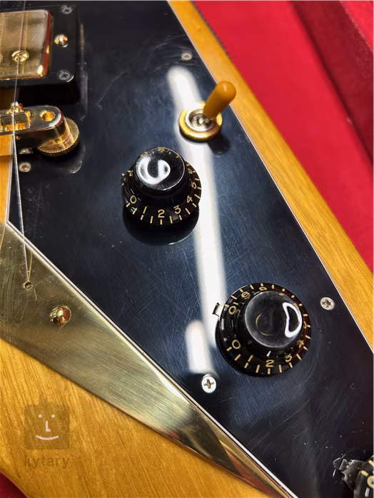 Gibson Custom 1958 Korina Flying V Black Pickguard Natural (zánovné) - Elektrická gitara
