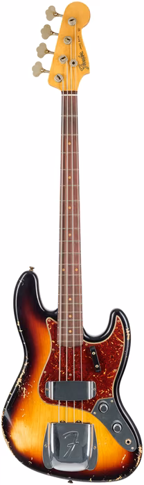 Fender Custom Shop 61 Jazz Bass Heavy Relic 3-Color Sunburst - Elektrická basgitara