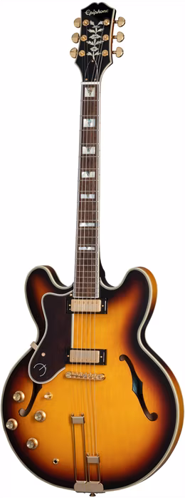 Epiphone Sheraton LH Vintage Sunburst - Ľavoruká semiakustická gitara