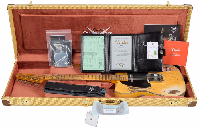 Fender Custom Shop 52 Telecaster Super Heavy Relic Aged Nocaster Blonde - Elektrická gitara
