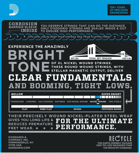 D’Addario ESXL170-5 double ball