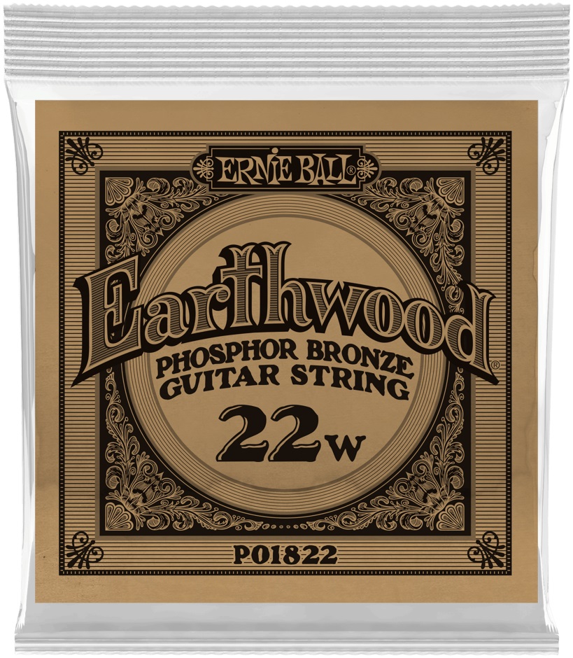 Ernie Ball 1834 Earthwood Phosphor Bronze Single .022