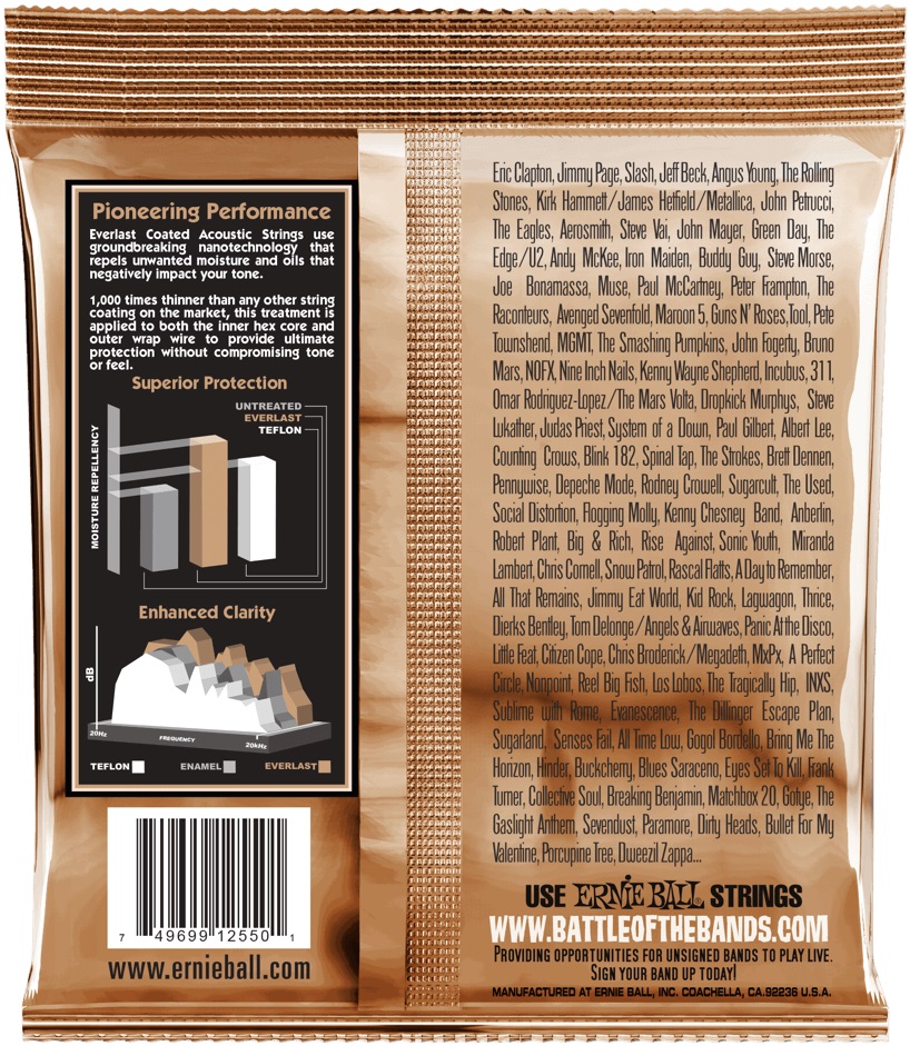 Ernie Ball 2550 Everlast Phosphor Bronze Extra Light