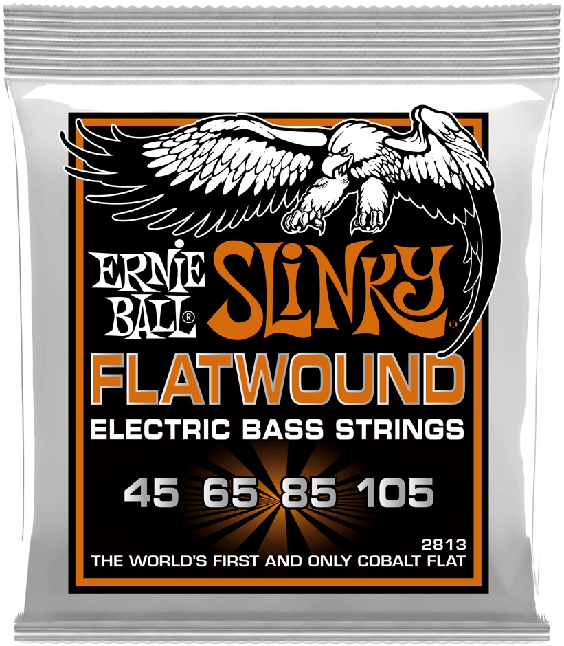 E-shop Ernie Ball 2813 Hybrid Slinky Cobalt Flatwound Electric Bass 45-105