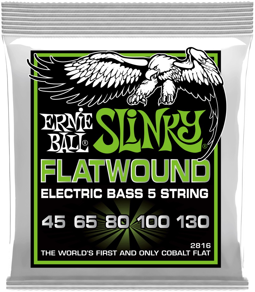 E-shop Ernie Ball 2816 Regular Slinky Cobalt Flatwound 5-String Electric Bass